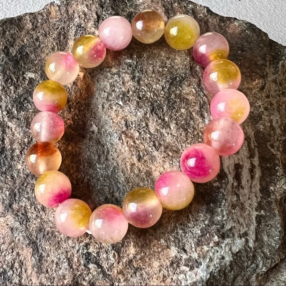 Natural Stone Beads 8mm Rose Red Jasper RounSemi precious natural stone bracelet